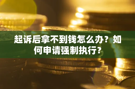 北京起诉后拿不到钱怎么办？如何申请强制执行？