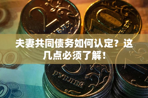 北京夫妻共同债务如何认定？这几点必须了解！